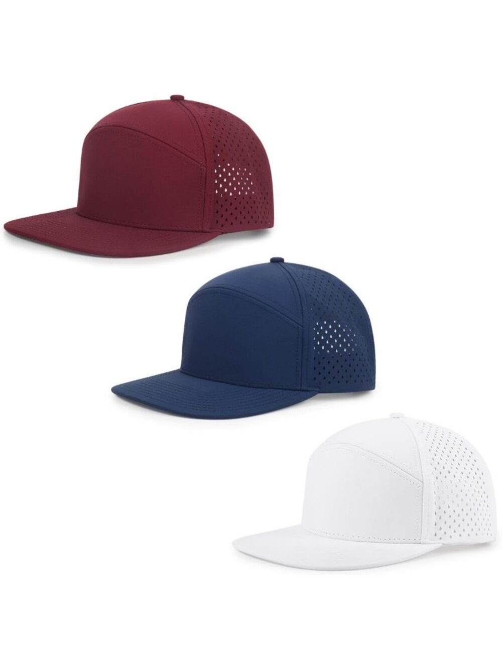 Quick Dry Flat Brim Snapback Baseball Cap Golf Hat for Men & Women - Stylish